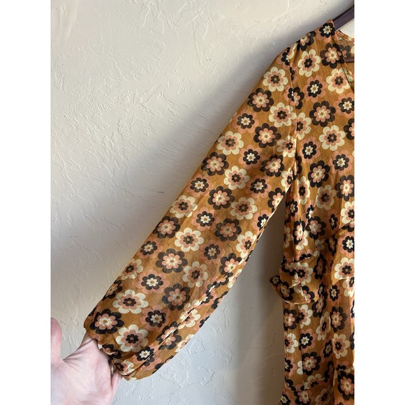 Show Me Your Mumu Fleetwood Maxi Dress M NWT Retro Floral Hippie Tiered Ruffle - Picture 3 of 7